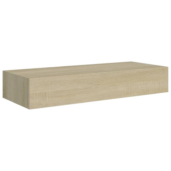 vidaXL Étagère à tiroir murale chêne 60x23 5x10 cm MDF