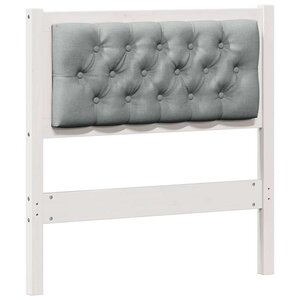 vidaXL Tête de lit Autre Blanc et gris clair 75 cm Bois massif en pin