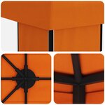 vidaXL Abri de jardin 6 x 3 m Orange Polyester et Acier 190