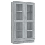 vidaXL Armoire à vitrine Sonoma gris 82 5x30 5x150cm Bois d'ingénierie