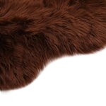 vidaXL Tapis 60 x 90 cm Peau de mouton synthétique Marron