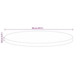 vidaXL Dessus de table Ø 90x3 8 cm rond bois massif de récupération