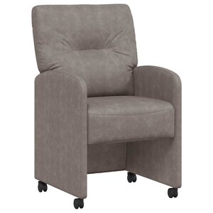vidaXL Chaises de salle à manger 2 Pièces Gris 57 x 67 x 95 cm Faux cuir