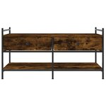 vidaXL Table basse chêne fumé 99x50x50 cm bois d'ingénierie