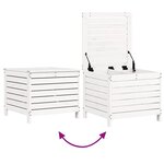 vidaXL Salon de jardin 5 Pièces blanc bois massif de pin