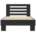 vidaXL Cadre de lit sans matelas noir 90x200 cm