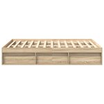 vidaXL Cadre de lit sans matelas chêne sonoma 140x190 cm