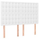 vidaXL Sommier à lattes de lit avec matelas Blanc 140x190cm Similicuir