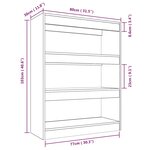 vidaXL Bibliothèque/Séparateur de pièce chêne fumé bois d'ingénierie