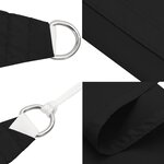vidaXL Voile d'ombrage noir 2x2x2 m 100   polyester oxford