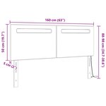 vidaXL Tête de lit LED Blanc 160 cm Cuir synthétique