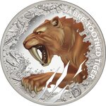 Pièce de monnaie en Argent 1 Dollar g 31.1 (1 oz) Millésime 2026 Deadly Dangerous SABRE-TOOTHED TIGER