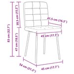 vidaXL Chaises à manger lot de 2 Bleu Velours