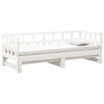 vidaXL Lit coulissant sans matelas blanc 2x(90x200) cm