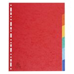 Intercalaires carte lustrée 400g 6 positions - A4 maxi Couleurs assorties x 25 EXACOMPTA