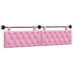 vidaXL Tête de lit suspendue Rose Tissu