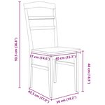 vidaXL Chaise de salle à manger 2 Pièces Naturel