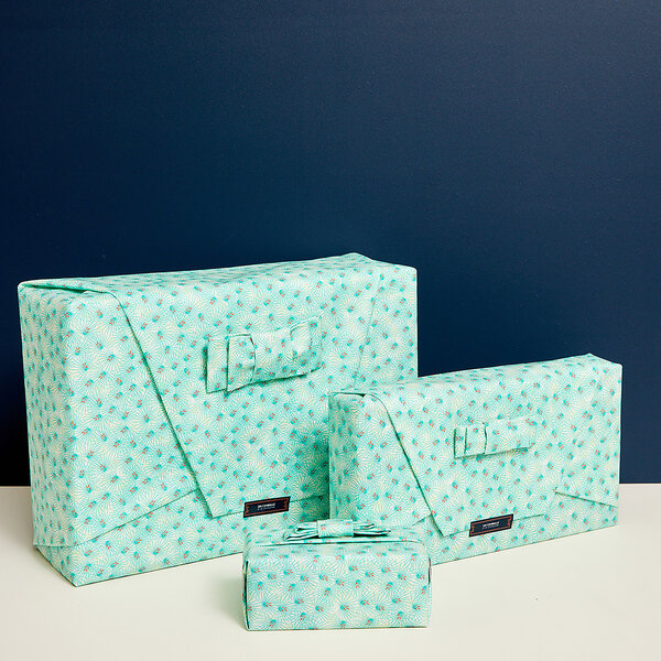 Trio feuilles cadeaux réutilisables Vert Vincennes