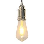 vidaXL Douilles de lampe 2 Pièces nickel satiné E27