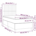 vidaXL Sommier à lattes de lit et matelas Crème 90x190 cm Tissu