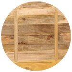 vidaXL Dessus de table Ø 70x2 5 cm rond bois massif de manguier brut