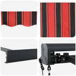 vidaXL Store Rétractable Manuel avec LED Orange et Marron 350x250 cm