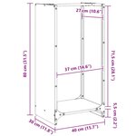 vidaXL Portant de bois chauffage anthracite 40x30x80 cm