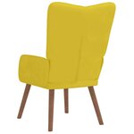 vidaXL Chaise de relaxation Jaune moutarde Velours
