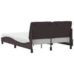 vidaXL Lit avec matelas marron foncé 120x200 cm tissu