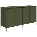 vidaXL Buffet vert olive 135x39x73 5 cm acier laminé à froid