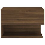 vidaXL Table de chevet murale Chêne marron