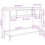 vidaXL Table console chêne marron 100x34 5x75 cm bois d'ingénierie