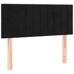 vidaXL Sommier à lattes de lit avec matelas Noir 90x200 cm Velours