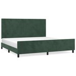 vidaXL Cadre de lit sans matelas vert foncé 200x200 cm velours