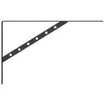 vidaXL Supports d'étagères 4 Pièces 40x2 5x25 cm noir acier inoxydable