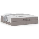 VidaXL Cadre de lit ottoman avec matelas taupe 200x200cm tissu