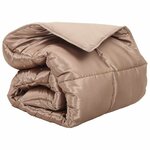 vidaXL Duvet d'hiver Doré 200 x 140 cm Satin et Microfibre