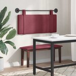 vidaXL Tête de lit suspendue Bordeaux Tissu