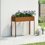 vidaXL Jardinière 100 5x40 5x90 cm acier résistant aux intempéries