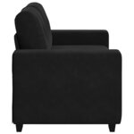 vidaXL Canapé causeuse noir 160x77x82 cm velours