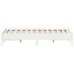 vidaXL Cadre de lit sans matelas blanc 160x200 cm bois de pin massif