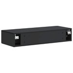 vidaXL Table d'appoint murale Noir 87 5 x 34 5 x 17 cm