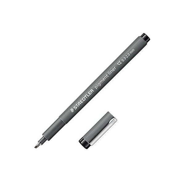 Feutre Pointe fine pointe biseautée 0 3 - 2 mm Noir STAEDTLER