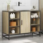vidaXL Armoire lavabo de salle de bain chêne sonoma bois d'ingénierie