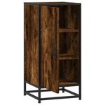 vidaXL Buffet chêne fumé 35 5x35x76 cm bois d'ingénierie et métal