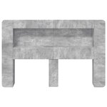 vidaXL Cabinet de Tête de Lit Gris béton Bois d’ingénierie