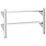 vidaXL Étagère murale 2 niveaux 100x23 5x60cm argenté acier inoxydable