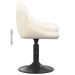 vidaXL Tabouret de bar Crème Velours