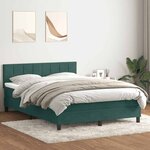 vidaXL Sommier à lattes de lit et matelas vert foncé 160x220cm velours