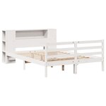 vidaXL Lit bibliothèque sans matelas blanc 140x200 cm bois pin massif